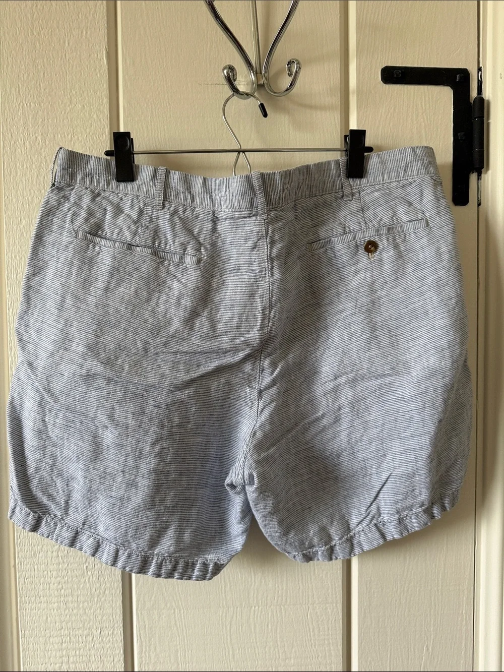 Men’s J.Crew striped linen shorts 38